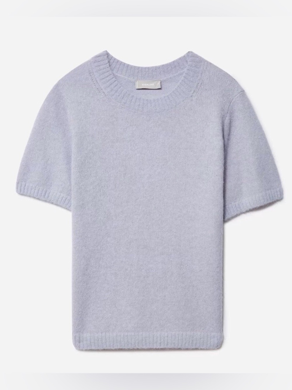 $75 Everlane Light Lavender Purple Alpaca Wool Short-Sleeve Crewneck Sweater M